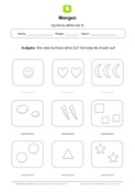 Arbeitsblatt: Mengen: Symbole zählen bis 3