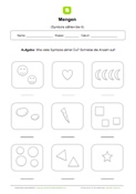 Arbeitsblatt: Mengen: Symbole zählen bis 4