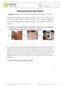 Arbeitsblatt: Mimik, Gestik und Körpersprache bei Katzen