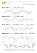 Arbeitsblatt: Ordnungszahlen: Symbole ausmalen