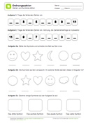 Arbeitsblatt: Ordnungszahlen: Zahlen und Symbole zählen
