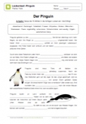 Arbeitsblatt: Pinguine Lückentext