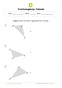 Arbeitsblatt: Punktspiegelung Dreiecke ohne Gitternetz