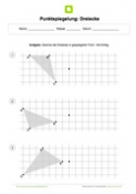 Arbeitsblatt: Punktspiegelung Dreiecke