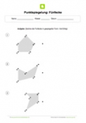 Arbeitsblatt: Punktspiegelung Fünfecke ohne Gitternetz