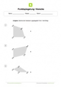 Arbeitsblatt: Punktspiegelung Vierecke ohne Gitternetz