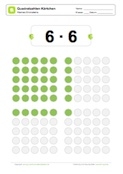 Arbeitsblatt: Quadratzahlen: Kärtchen 6x6
