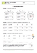 Arbeitsblatt: Rechnen mit Uhrzeiten - 5 Minuten
