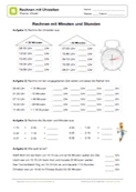 Arbeitsblatt: Rechnen mit Uhrzeiten - Mix