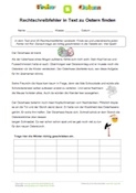 Rechtschreibfehler in Text zu Ostern finden Rechtschreibfehler in Text zu Ostern finden
