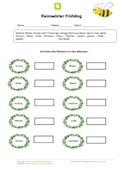 Arbeitsblatt: Reimwörter Frühling
