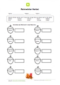 Arbeitsblatt: Reimwörter Herbst