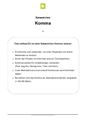 Satzzeichen Komma