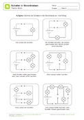 Arbeitsblatt: Schalter in Stromkreise einzeichnen