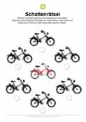 Arbeitsblatt: Schattenrätsel Fahrrad