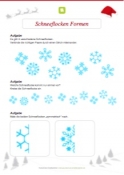 Arbeitsblatt: Schneeflocken Formen