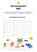 Arbeitsblatt: Sommerzauber ABC