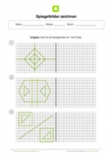 Arbeitsblatt: Spiegelbilder zeichnen: Muster