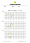 Arbeitsblatt: Spiegelbilder zeichnen: Pfeile
