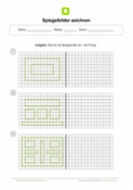Arbeitsblatt: Spiegelbilder zeichnen: Rechtecke