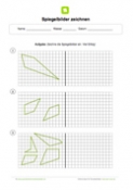 Arbeitsblatt: Spiegelbilder zeichnen: Vierecke