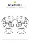 Arbeitsblatt: Spiegelbildrätsel Brunnen