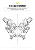 Arbeitsblatt: Spiegelbildrätsel Kistenträger