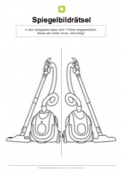 Arbeitsblatt: Spiegelbildrätsel Staubsauger