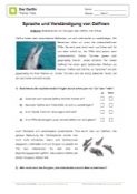 Arbeitsblatt: Sprache und Verständigung von Delfinen