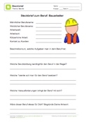 Arbeitsblatt: Steckbrief: Beruf Bauarbeiter