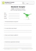 Arbeitsblatt: Steckbrief Eoraptor