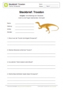 Arbeitsblatt: Steckbrief Troodon