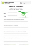 Arbeitsblatt: Steckbrief Velociraptor