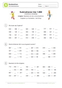 Subtrahieren bis 1.000 - Subtrahend dreistellig Subtrahieren bis 1.000 - Subtrahend dreistellig