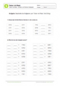 Arbeitsblatt: Teilen mit Rest - Größer/Kleiner Aufgaben