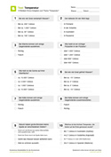 Test: Temperatur (Klasse 4) Test: Temperatur (Klasse 4)