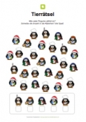 Arbeitsblatt: Tierrätsel - Pinguine zählen