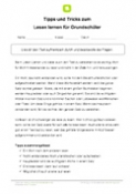 Tipps und Tricks zum Lesen lernen für Grundschüler Tipps und Tricks zum Lesen lernen für Grundschüler