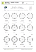 Uhrzeiten aus anderen Ländern aufschreiben