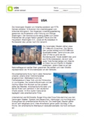 USA: Lesetext mit Aufgaben