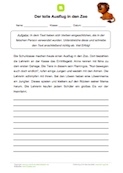 Verben Fehlertext - Der tolle Ausflug in den Zoo