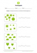 Arbeitsblatt: Verdoppeln und halbieren: Symbole verdoppeln mit Rechenaufgabe