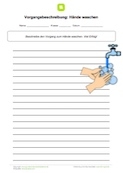 Vorgangsbeschreibung schreiben: Hände waschen