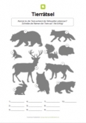 Arbeitsblatt: Waldtiere anhand von Silhouetten erkennen
