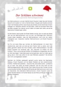 Weihnachtsgeschichte - Der Schlitten schwimmt