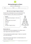 Arbeitsblatt: Weihnachtskugeln am Baum