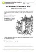 Arbeitsblatt: Wie eroberten die Ritter eine Burg?