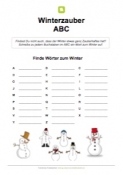 Arbeitsblatt: Winterzauber ABC