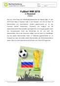 Arbeitsblatt: WM 2018 - Diktat