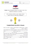Arbeitsblatt: WM 2018 - Englischer Lückentext